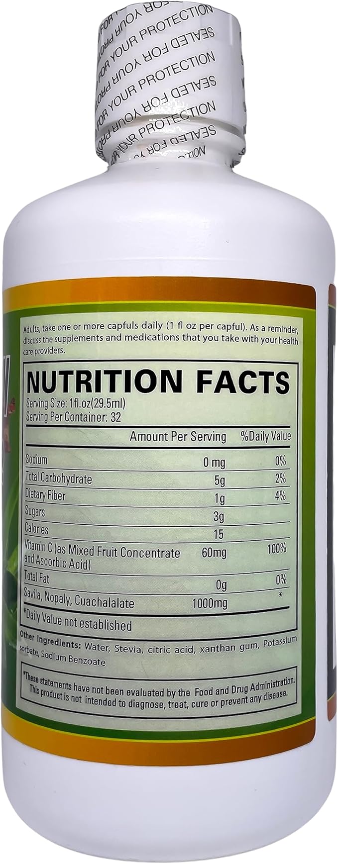 Savila Nopal Cuachalalate Liquid Dietary Supplement 32 floz