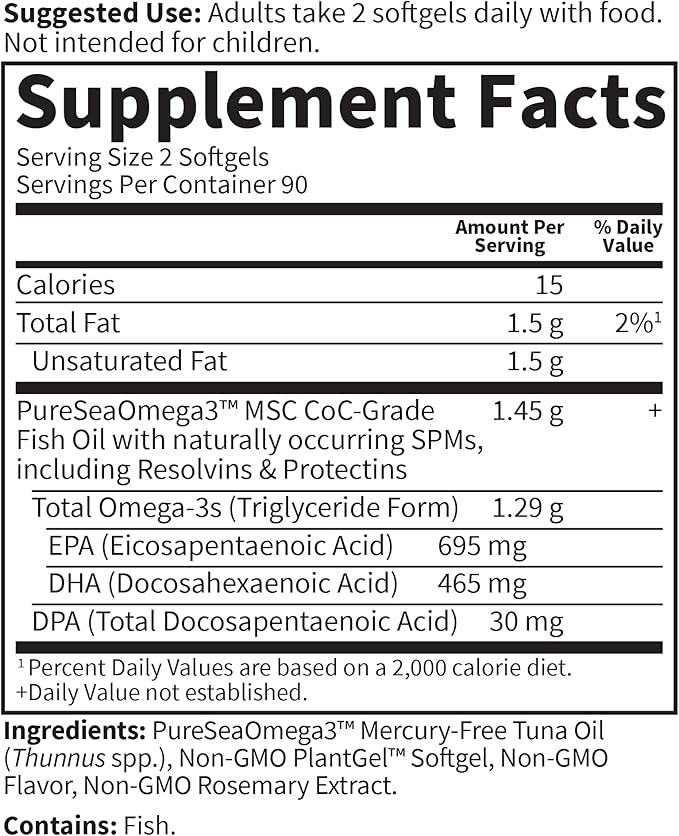 Garden of Life Dr. Formulated Advanced Omega Fish Oil - Lemon1290mg EPADHA + DPA in Triglyceride FormSource Omega 3 Supplement for Ultimate Brain &amp Heart HealthNon-GMO180 Softgels(Pack of 2