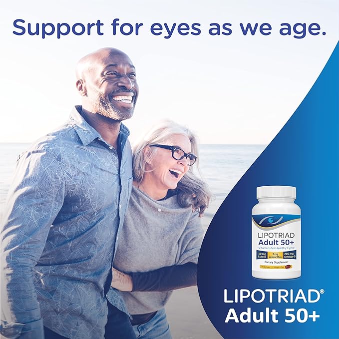 Lipotriad Eye Vitamin and Mineral Supplement - 90 Softgels 3-Month Supply - Supplement with Lutein Zeaxanthin and Omega 3 for Healthy Eyes