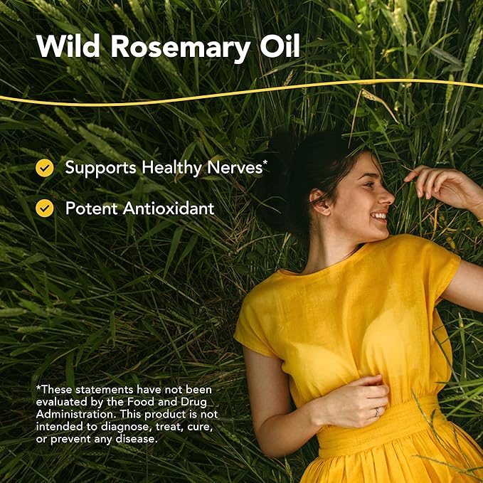 NORTH AMERICAN HERB &amp SPICE Rosemanol - 1 fl. oz. - Wild Rosemary Oil - Supports Healthy Nerves Potent Antioxidant - Non-GMO - 120 Servings