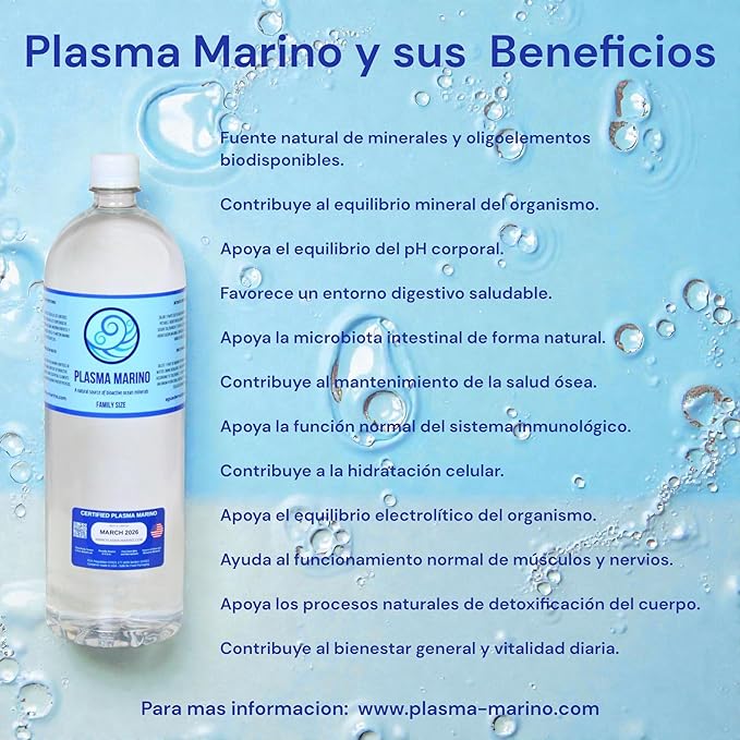 Plasma Marino - HYPERTONIC SEA WATER 1.5 L / 50.72 oz Family Size