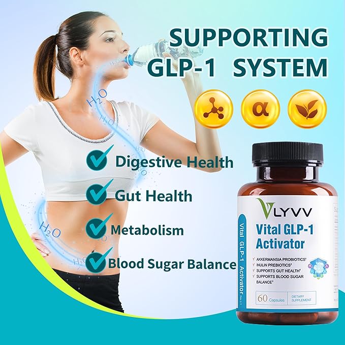 Vital GLP-1 activator Supplement | Probitoic and Prebiotic AkkAkkermansia White Mulberry Leaf Extract Green Tea Leaf Extract Natural Support for Digestive Health Gut Health Blood Sugar Balance