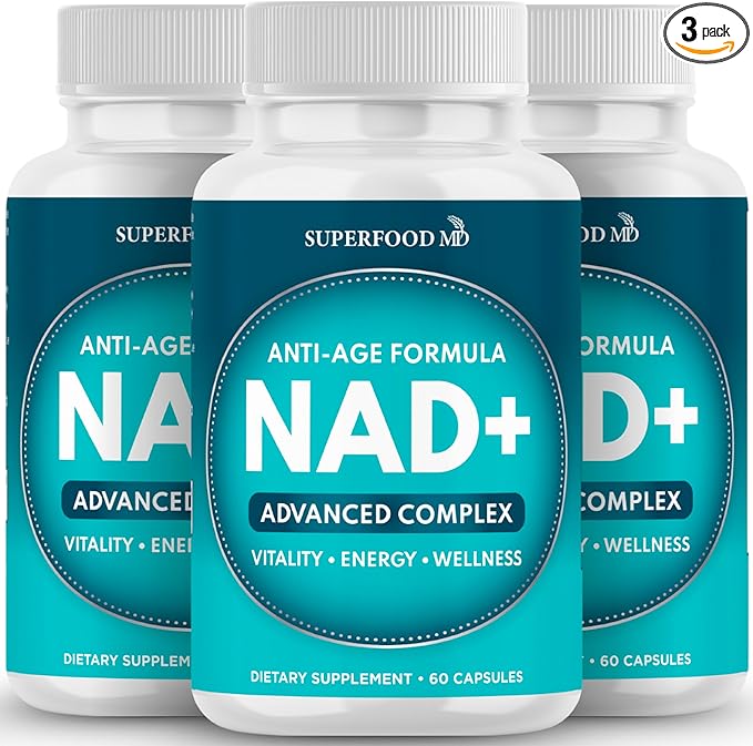 NAD+ Supplement - Liposomal + Resveratrol for Women &amp Men Astaxanthin CoQ10 Alpha Lipoic Acid Green Tea Urolithin - 180 Capsules