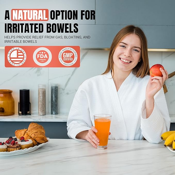 Digestive Delight - Balances Good &amp Bad Bacteria Naturally - Improved Nutrient Absorption - Microbiome - Excessive Gas - Bloating - Abdominal Pain &amp Discomfort - Gut Health - Probiotic Free -