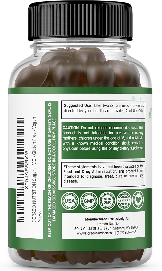 Fruit and Veggies Supplement (120 Gummies) - Premium Sugar-Free Superfood Super Green &amp Fruit Gummies for Adults - Immunity Support for Men &amp Women - Non GMO Vegan Safe &amp Made in USA