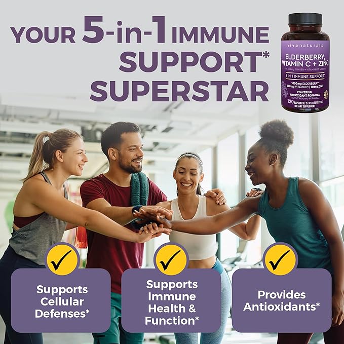 1250 mg Antarctic Krill Oil Elderberry Vitamin C &amp Zinc and 2500 mg Triple-Strength Omega 3 Fish Oil BundleProviding Omega 3 EPA and DHA Elderberry for Immune Support