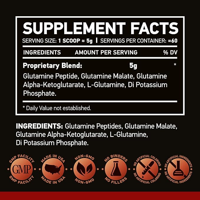 Glutamine Matrix 300 Grams | Natural | Non-GMO | Gluten Free | 60 Servings