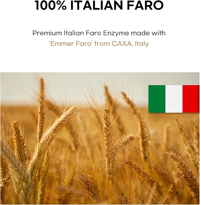 Italian Premium Farro Enzyme Stick 100% Fermented Emmer Wheat No Refined Enzymes Nutty Injeolmi Flavor Easy-Cut Stick (3g × 30 Sticks)