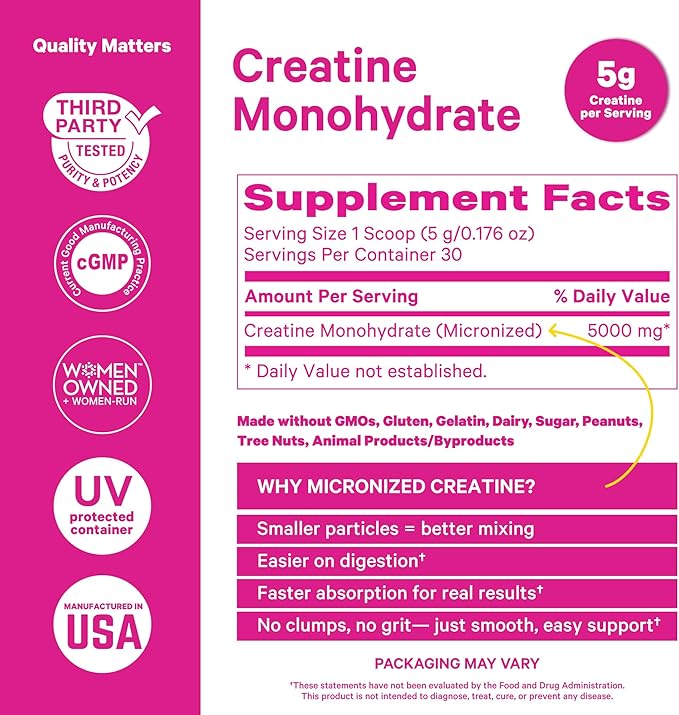 Pink Stork Stress Support Supplements for Women | Cortisol Complex with Adaptogens &amp Creatine Monohydrate Powder | Energy Focus Hormone Mood &amp Cognitive Wellness for Women