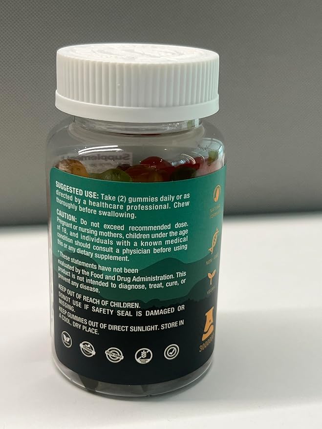 Natural Omega Gummies Organic Vegan 80 Count