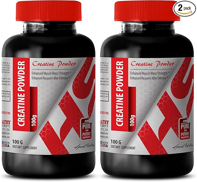 Creatine pre Workout Powder - CREATINE Powder 100G - Boost Strength (2 Bottles)