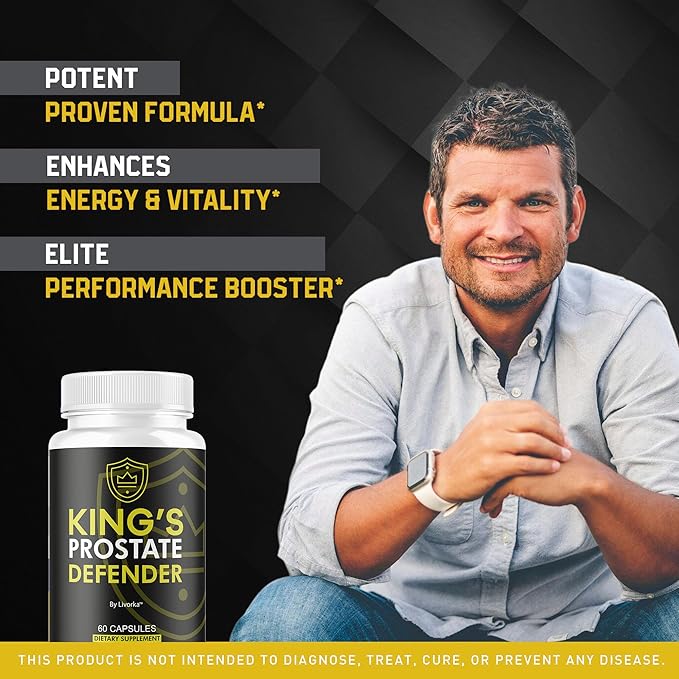 Kings Prostate Defender Capsules - Official Kings ProstateDefender Pills Advanced Supplement Support All Natural Formula for Overall Health &amp Wellness Reviews 60 Capsules for 1 Month