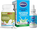 Milkaid Lactase Enzyme Drops for Lactose Intolerance &amp Max Lactase Enzyme Capsules | Fast Acting Dairy Digestive Supplement | Prevent Gas &amp Bloating | 0.50 FL.OZ. &amp 60 Capsules 9000 ALU