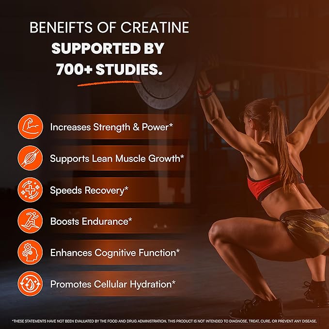 Creapure Creatine Monohydrate Powder 60 Servings Unflavored NSF Certified Creatine for Muscle Growth Strength &amp Recovery Pure German Creatine Monohydrate for Women &amp Men