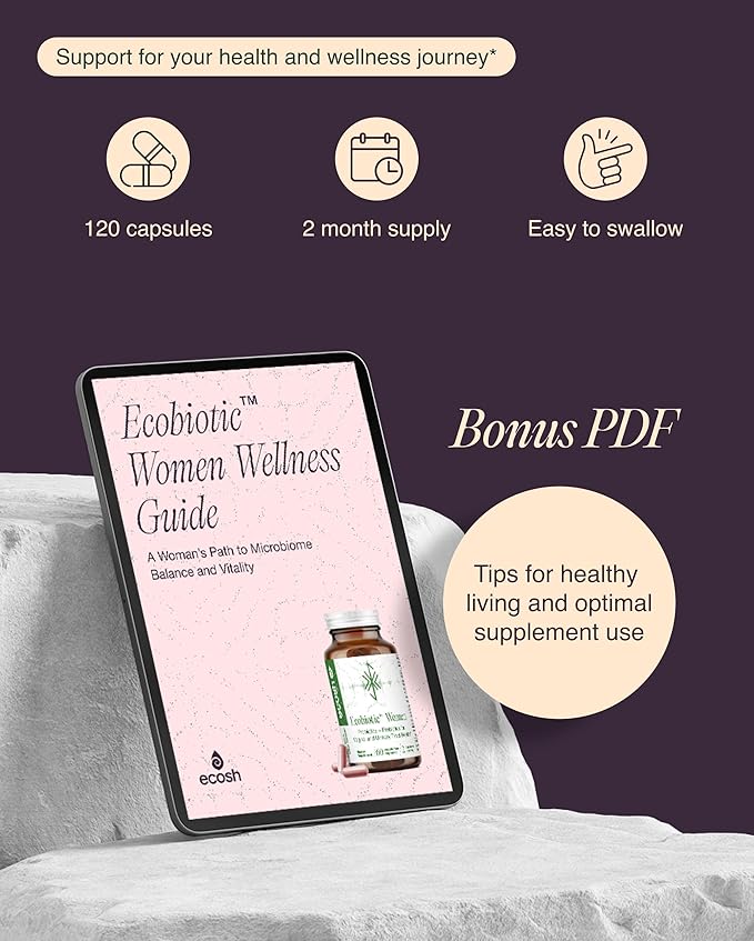 Women's Probiotic for PH Balance Urinary Tract &amp Gut Health – Vaginal Probiotics for Women with Prebiotics Lactobacillus Acidophilus &amp Crispatus Natural Cranberry &amp Herbs | 120 Vegan Ca