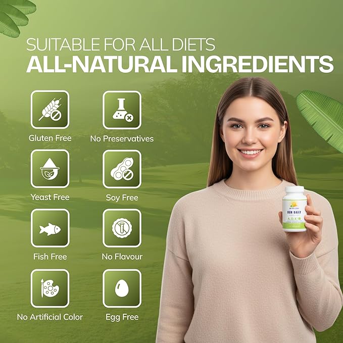 Daily Vites ADK 10 - ADK Vitamin Supplement - High Potency Vitamin A D3 10000 IU &amp K2 (MK-7) - Physician Formulated for Bone Heart &amp Immune Support - Non-GMO Gluten Free - 90 CT (3-Month S