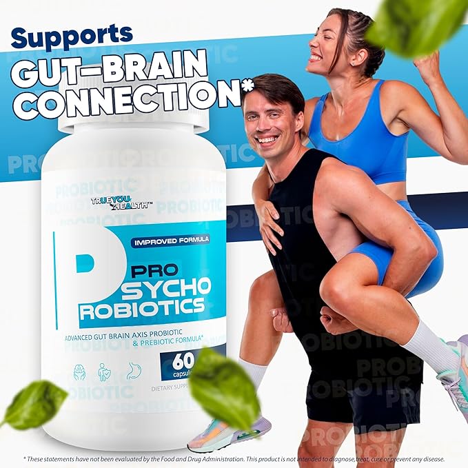 Pro Psycho Probiotics - Our Best Mood Supplement &amp Gut Brain Axis Supplement - Happy Brain Probiotics with Vitamin D - Happy Mood Pills for Women Men Psychobiotics Probiotic Mental Health Suppleme
