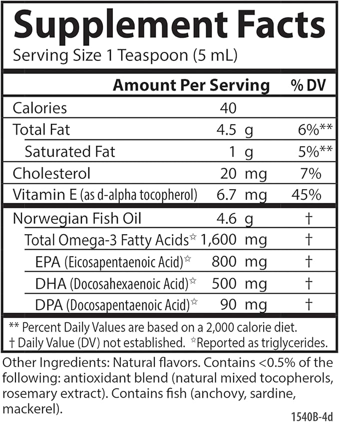 Carlson - The Very Finest Fish Oil 1600 mg Omega-3s Liquid Fish Oil Supplement Norwegian Fish Oil Wild-Caught Sustainably Sourced Fish Oil Liquid Lemon 200ml 6.7 Fl Oz