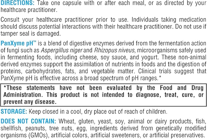 XYMOGEN PanXyme pH - Supports Healthy Digestion of Proteins Carbohydrates Fats &amp Vegetable Fiber - Vegetarian Non-GMO &amp Gluten Free - 90 Capsules