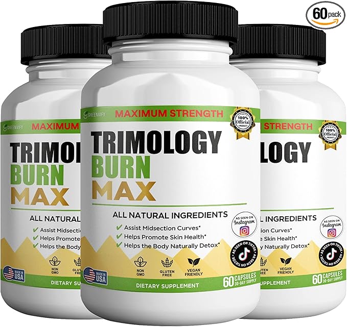 Trimology Burn Max Natural Supplement 60 Capsules 30 Day Supply Vegan Gluten Free (3)