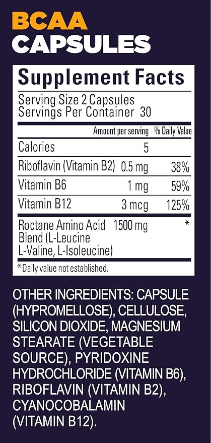 GU Energy Roctane Ultra Endurance Variety Pack Electrolyte Capsules and BCAA Branch Chain Amino Acid with Vitamin B Capsules 2 Bottles (110 Total)