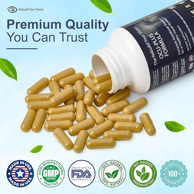 Ocu-Plus Formula – Eye Health Supplement with Lutein &amp Zeaxanthin – Supports Visual Clarity Night Vision &amp Macular Health – with Bilberry Ginkgo Biloba &amp NAC – 60 Capsules
