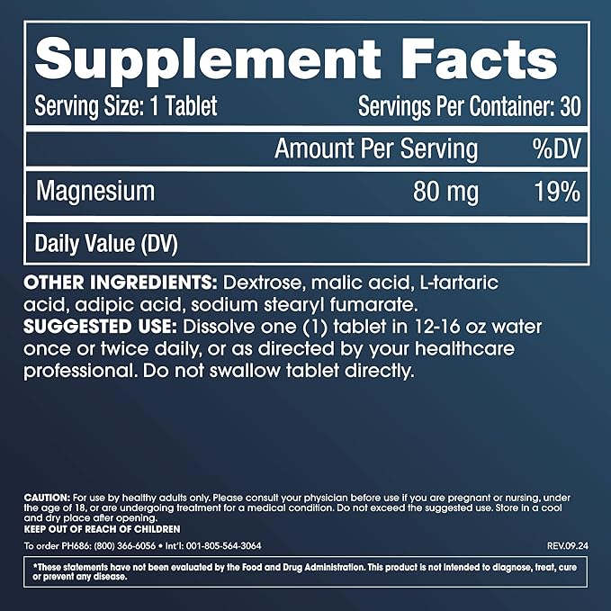 ProHealth Molecular Hydrogen Longevity Water Tablets | Clinically Studied | Third-Party Tested | 80 mg 30 Tablets (Pack of 3)