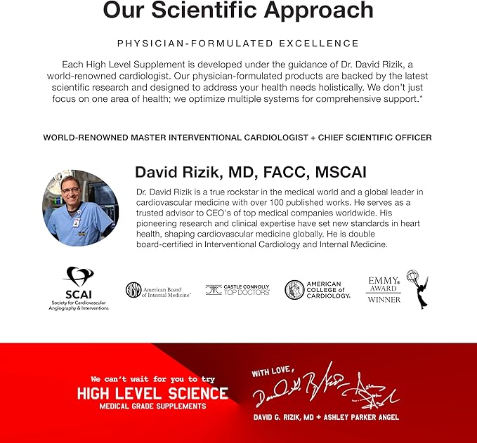 High Level Science CoQ10 Omega-3 Vitamin E - Cardiologist Formulated for Heart + Body + Mind Health with DHA/EPA Antioxidant for Energy Superior Bioavailable Fish Oil - Gluten Free (2)