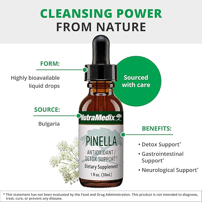 NutraMedix Pinella - Liquid Anise Drops to Help Support Detox Cleansing Concentration &amp Brain Health - Pimpinella Anisum Extract May Help to Fight Occasional Brain Fog (1 oz / 30 ml)