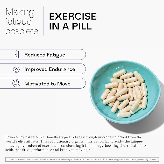 V•Nella Lactic Acid Metabolizing Probiotic Supplement - Revolutionary Gut Health Supplement and Energy Booster for Fatigue - Supports Endurance Microbiome Balance and Digestive Health