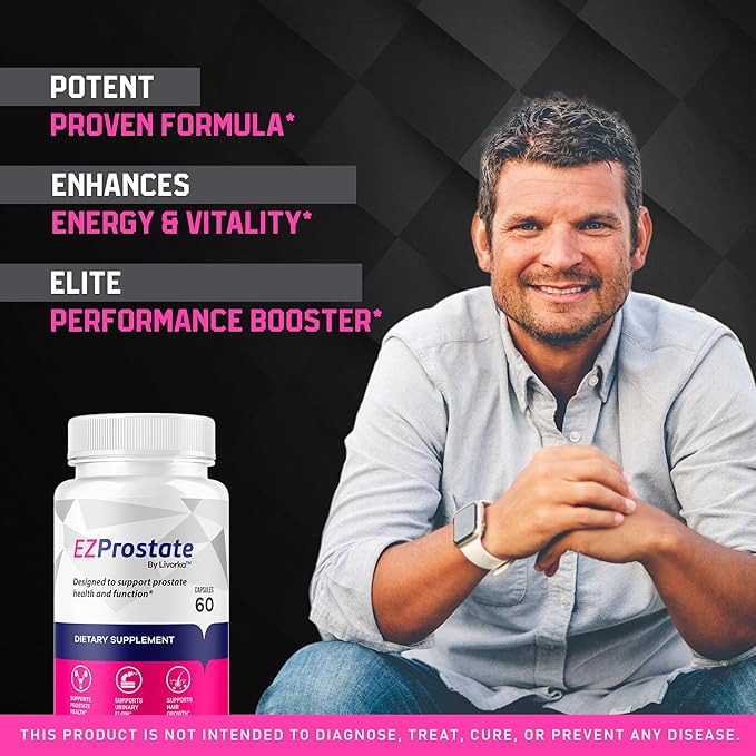 (2 Pack) EZ Prostate Supplement EZ Prostate Capsules EZ Prostate Pills EZ Prostate EZ Prostate Pills for Men EZprostate Supplement for Men EZ Prostate Advanced Formula 120 Capsules for 2 Months