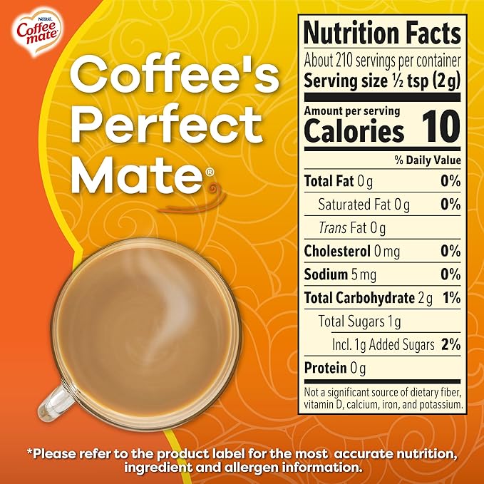Coffee-mate Hazelnut Powdered Coffee Creamer 15-Ounce Packages (Pack of 6)