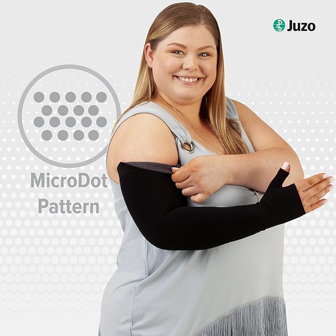 Juzo Soft 2001 Compression Armsleeve with Silicone Top Band 20-30 mmHg Regular 3 (III) Cinnamon
