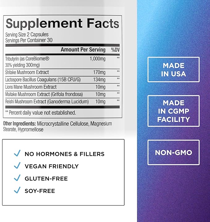 DR. EMIL NUTRITION Women &amp Men Total Gut Health Complex | Prebiotic + Probiotic + Postbiotic Gut Health Supplements | Probiotics Digestive Health &amp Gut Health | 60 Capsules