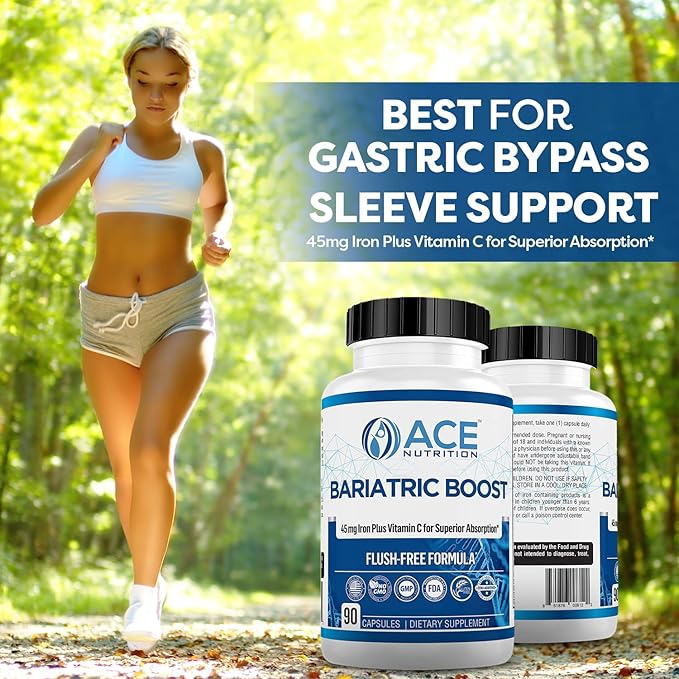 Bariatric Boost One-A-Day Multivitamin 90 Day Supply with 45mg Iron Post Gastric Bypass Sleeve Surgery | Non-GMO Gluten Free Bariatric Multivitamin Made in USA |