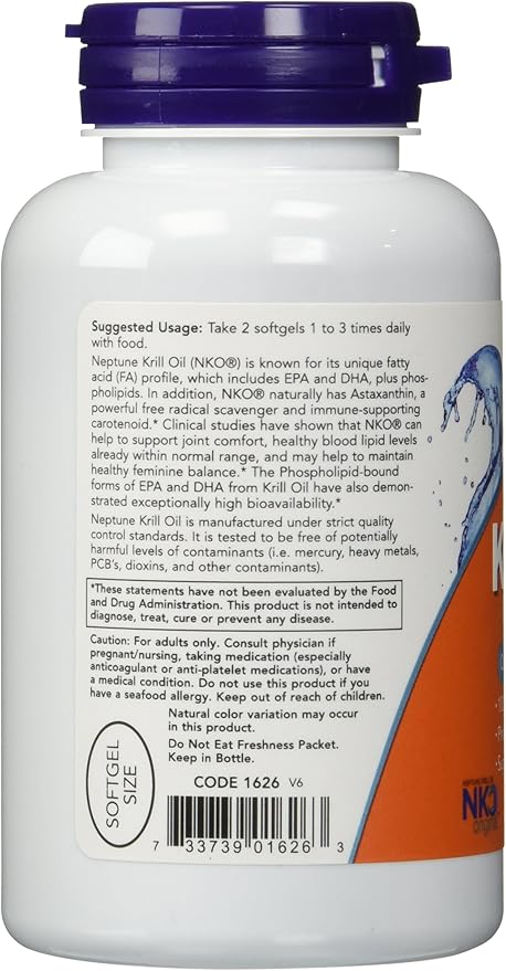 Now Foods Neptune Krill Oil 500Mg(2-pack)120 softgels