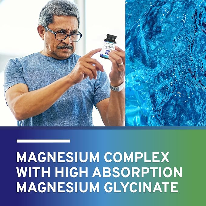 Trio Nutrition Magnesium Complex 90 Day Supply 420 mg | Natural Calm Relax Stress Relief and Muscle Recovery |Magnesium Glycinate Supplement with Vitamin B6 for Rapid Absorption*