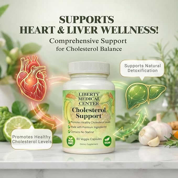 Cholesterol Support Supplement by Dr. Rodney Malisos – Heart Health &amp Cholesterol Wellness Formula with Bergamot Berberine Garlic Milk Thistle &amp Olive Leaf – 60 Capsules