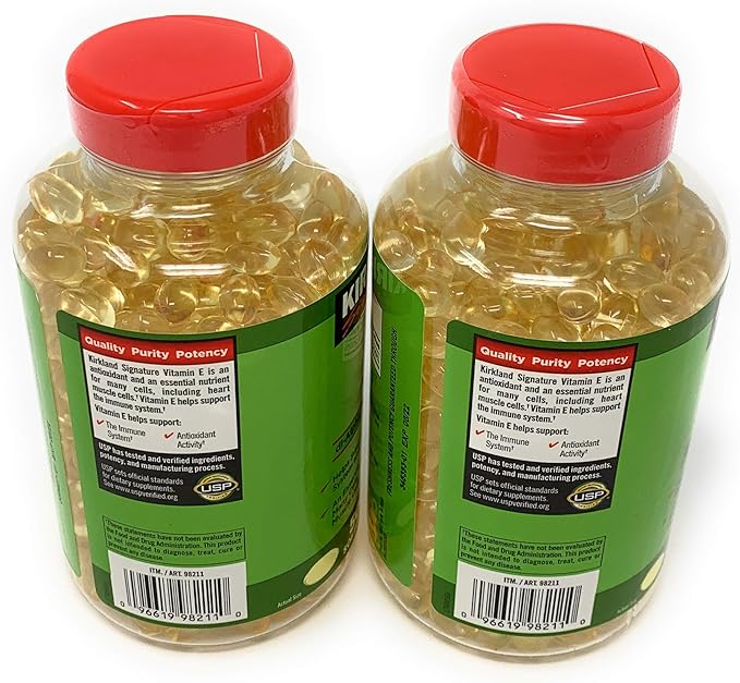 Kirkland Signature Vitamin E 400 IU brdqt 500 Softgels (Pack of 2)