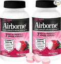 Airborne 1000mg Vitamin C + Zinc Immune Support Supplement Chewable Tablets Powerful Antioxidants Vitamins A C &amp E 116 Chewable Tablets Very Berry Flavor (2 Pack)