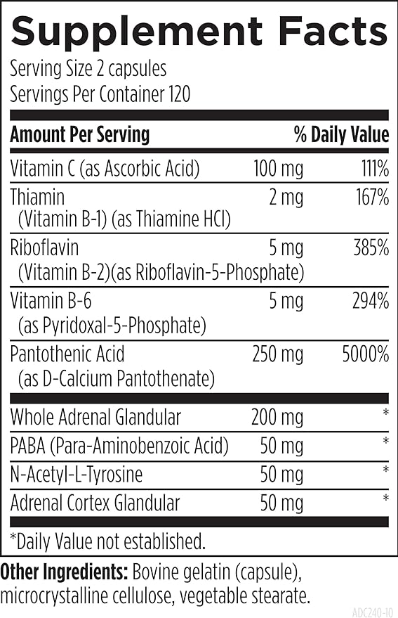 Designs for Health Adrenal Complex (240 Capsules)