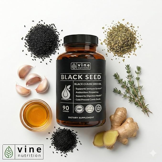 Black Seed Oil Capsules – 1000mg Cold Pressed Nigella Sativa – 90 Softgels (45-Day Supply) – 100% Pure Solvent-Free Immune &amp Joint Support