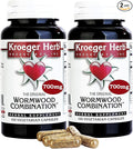 Kroeger Herb Wormwood Combination Vegetarian Capsules 100 Count - Pack of 2