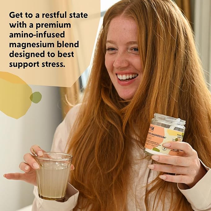 PYM Mood Support Magnesium Bundle – 30-Serving Jar + 10-Serving Stick Packs | Magnesium Glycinate L-Threonate &amp Malate | Cortisol Reducer | Vegan Non-GMO Made in USA