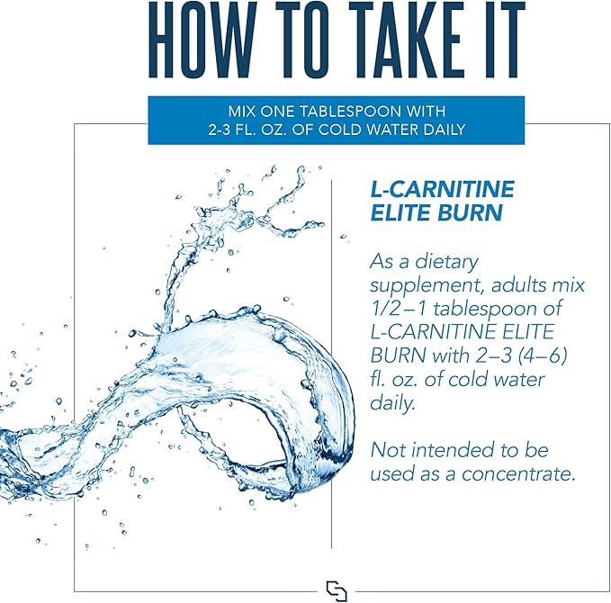 L-Carnitine Elite Burn Liquid Keto Fat Burner and Metabolism Activator - Fat Loss Support Keto Friendly Weight Loss Increase Energy-Stimulant Free - Lemon Lime 3000mg (32 Servings)