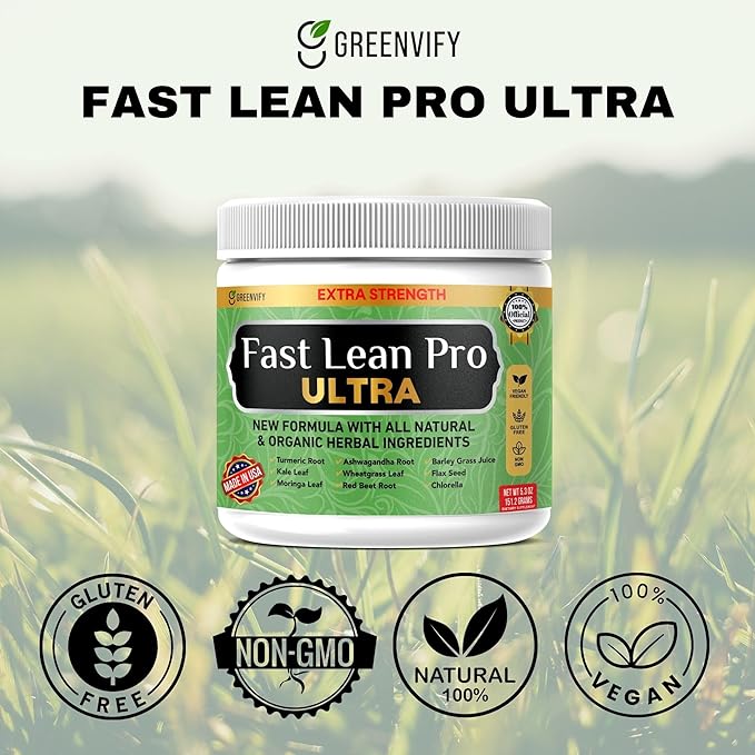Fast Lean Pro Ultra Extra Strength Supplement with Organic Herbs Natural Ingredients 6.3 oz 28 Servings (3)