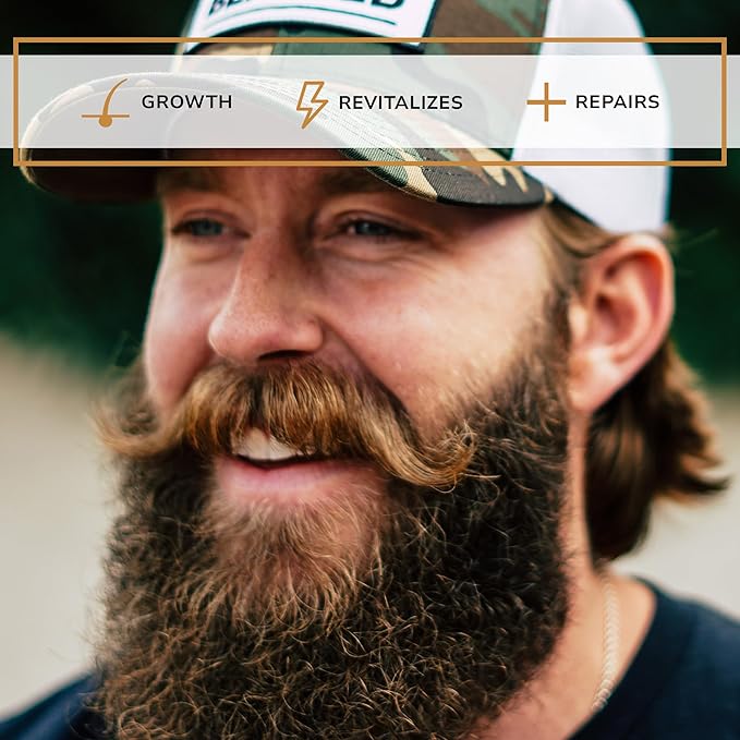 Live Bearded Beard Boost - Beard Growth Vitamins for Men with Biotin Collagen Silica Fo-Ti Root - Facial Hair Growth for Men Made in the USA | 90-Day Supply