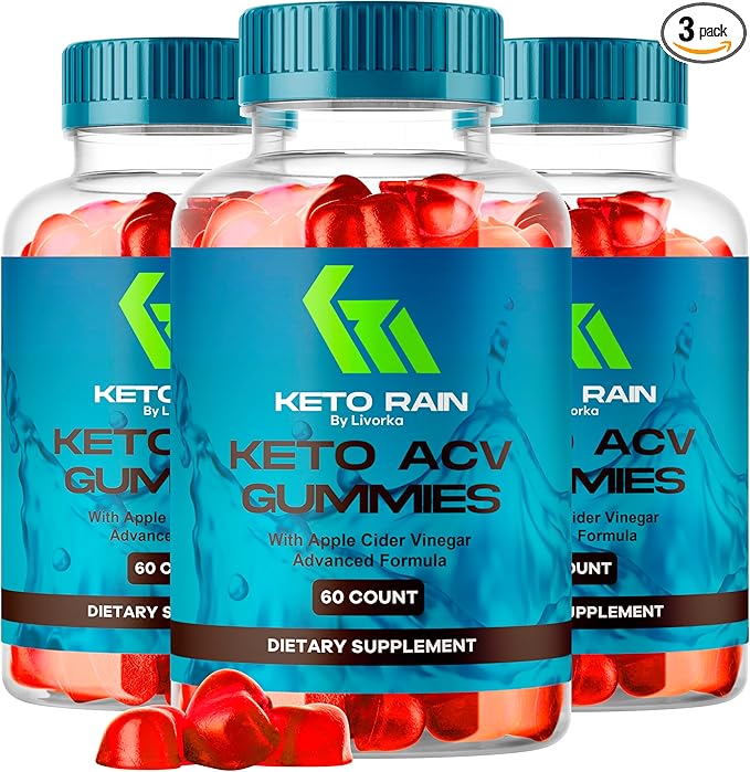 (3 Pack) Keto Rain Gummies - Keto Rain Advanced ACV Gummys Keto Rain ACV Gummy 1050MG - All Natural Keto Rain Apple Cider Vinegar KetoRain ACV Gummys 180 Gummies for 3 Months