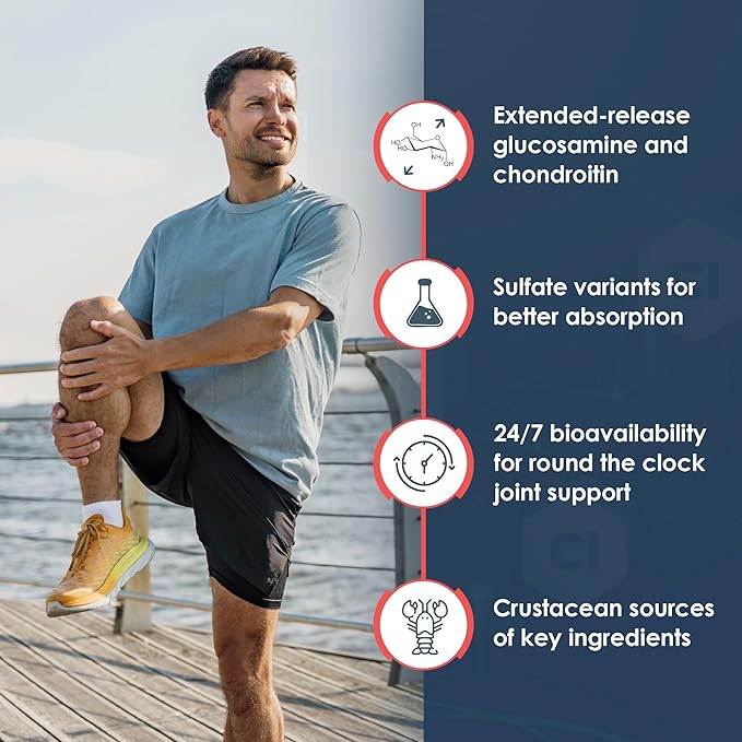 Rawleigh Flexezy-ER: 120 Caplets High Strength Glucosamine &amp Chondroitin Sulfate Blend Calcium &amp Phosphorus 24-Hour Extended Release Bone &amp Joint Health Supplement. Non-GMO - 1 Month S