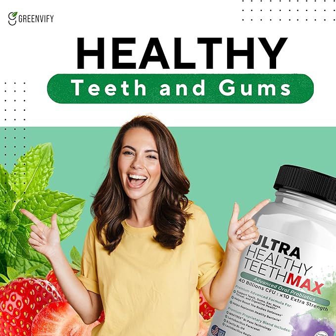 Ultra Healthy Teeth Max Probiotic Supplement 40 Billion CFU 60 Capsules Advanced Oral Health (1)